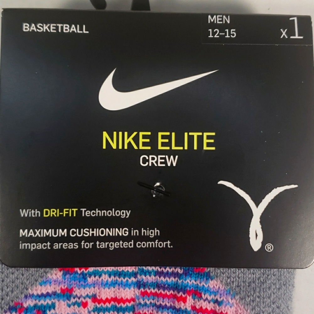 NWT Unisex Nike Elite Kay Yow Crew Socks - Picture 10 of 12